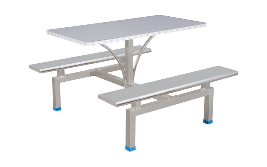 四位不锈钢条形餐桌凳