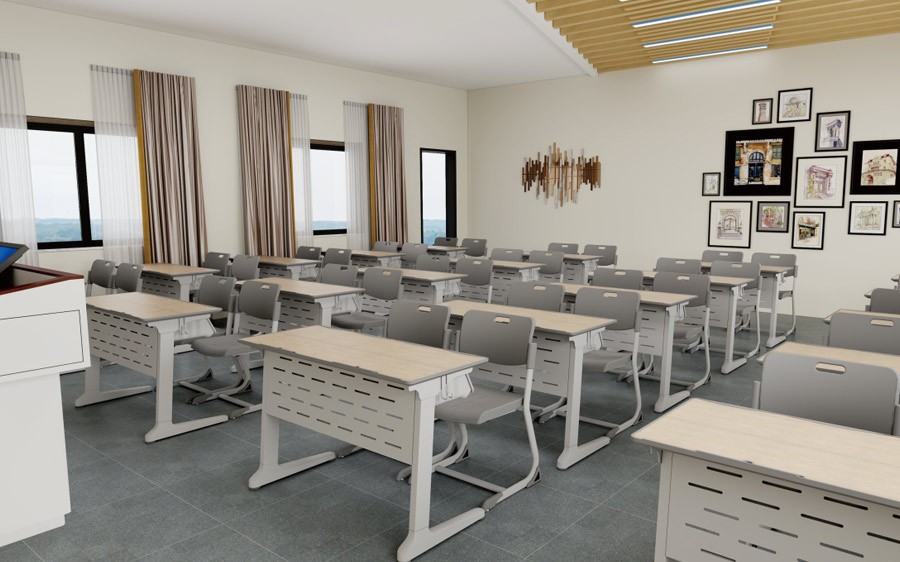 铝合金双人课桌椅