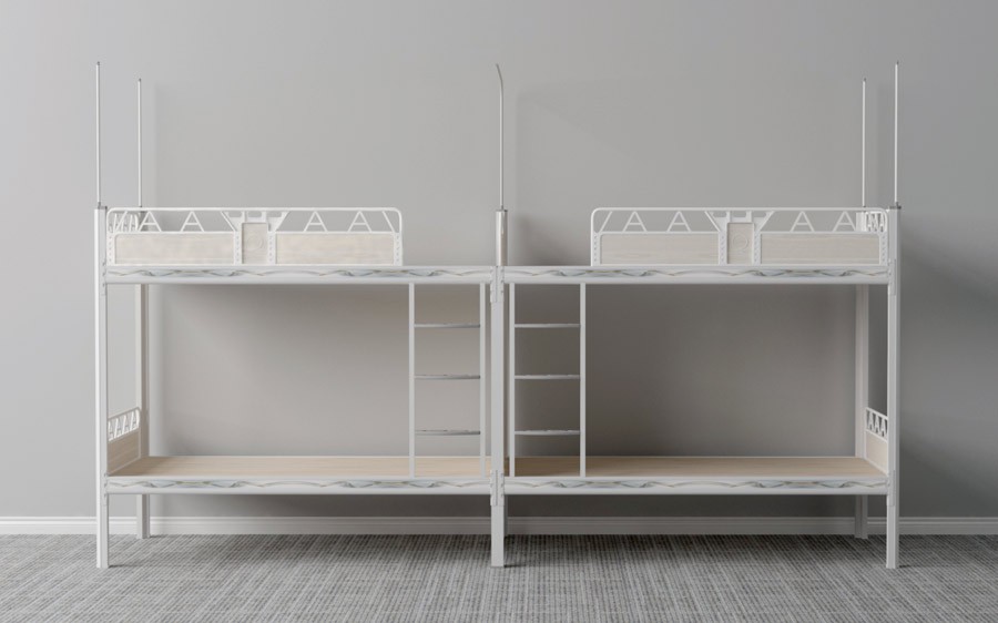 二连体四人位爬梯公寓床