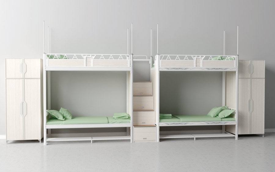 二连体四人位中梯公寓床