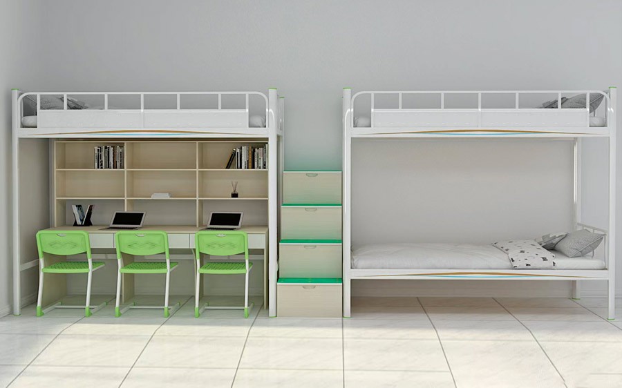 二连体三人位中梯公寓床