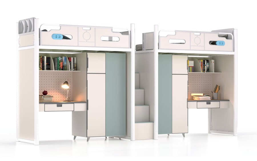 二连体二人位中梯公寓床